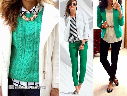 color combination in clothes green