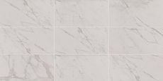 Daltile Costar 12" x 24" Marble Look Porcelain Floor Tile in Matte Calacatta Empire for Kitchen, Bathroom, Living Room Floors