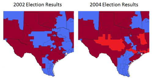 texas redistricting 2002 and 2004