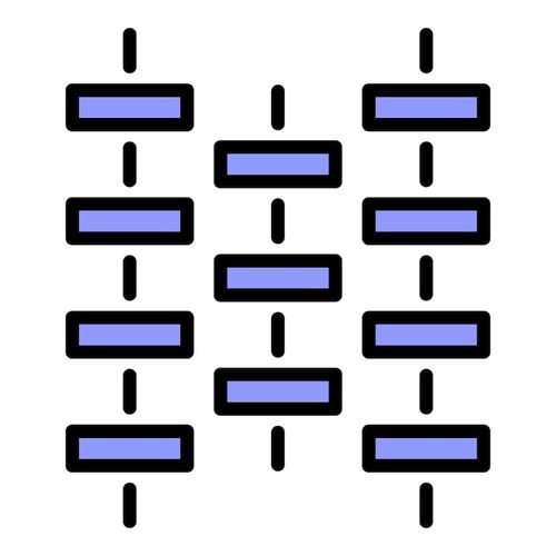 Vector resistant fiber icon outline resistant fiber vector icon color flat isolated