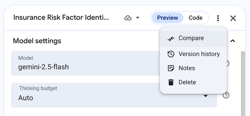 “比较提示”页面概览