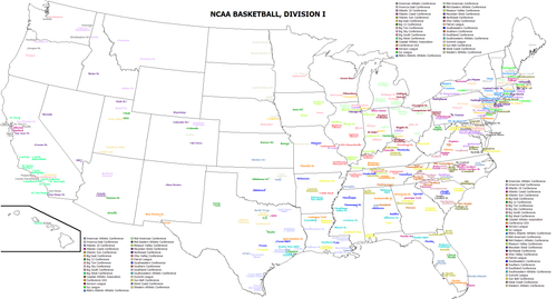 college basketball division 1 teams