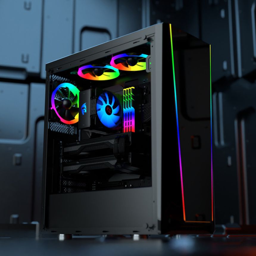 Redragon Gabinete Gamer TAILGATE GC702 MID TOWER RGB - Imagen 11