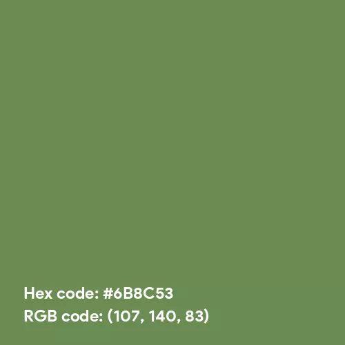 Forest Green (Pantone) (Hex code: 6B8C53) Color Thumbnail