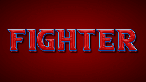 Red Fighter Text Effect - Bold 3D Glossy Typography