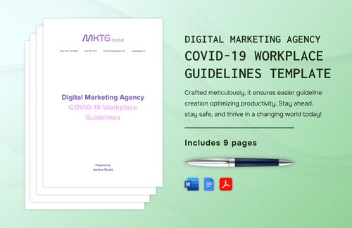 Digital Marketing Agency COVID-19 Workplace Guidelines Template in Google Docs, Word, PDF - Download | Template.net