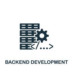 Backend server and gear clip art