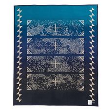 Pendleton American Indian College Fund Blanket - 64" x 80" Wool Cotton Soft, Reversible Blanket, Ultrasuede Binding, Made in USA - Infinite Prayer