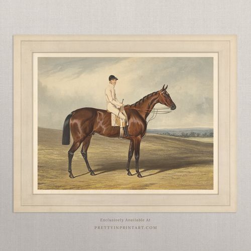 vintage-race-horse-art-print-unframed-antique-equestrian-wall-art-traditional-sporting-horse-racing-illustration-country-house-decor-giclee-print