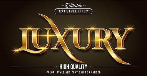 luxury gold text effect for photoshopped and adobe - style effects, including the word luxury