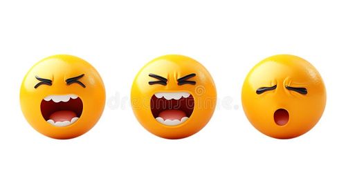 Emojis-Paket mit transparentem Hintergrund für Social Media Graphics Digital Communication oder UI UX Elements stock abbildung