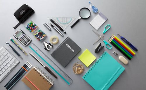 Office: Office Supplies Still Life Office: Office Supplies Still Life office-stationery stock pictures, royalty-free photos & images