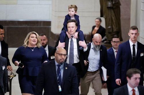 Elon Musk on Thursday in Washington after a meeting with lawmakers on Capitol Hill.