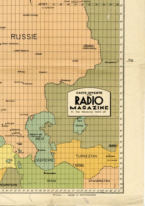 Antique Map-EUROPE-RUSSIA-TURKEY-SYRIA-IRAN-UKRAIN-Anonymous-Radio Magazine-1932 - Image 3
