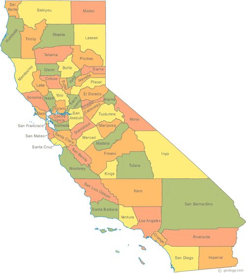 California county map