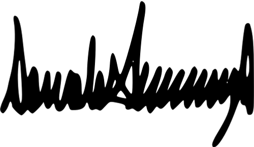 Donald Trump's signature