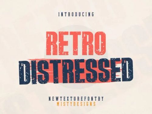 限时免费获取字体 Retro Distressed[Windows、macOS][$14→0]