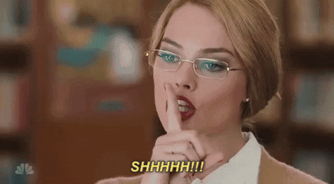 Margot Robbie Shhhh GIF