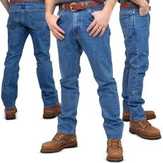 All American Clothing - Men's Original Jean with Gusset - Made in USA Medium Stonewash