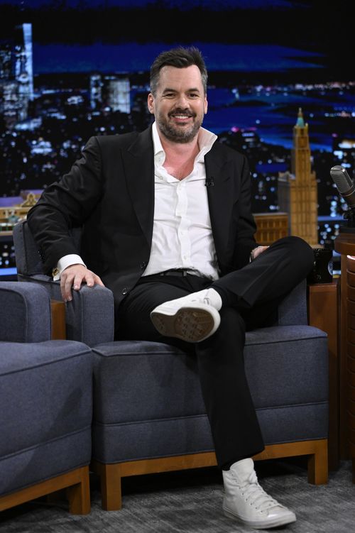 Jim Jefferies is pictured during an interview on The Tonight Show Starring Jimmy Fallon on March 24, 2022, in an unspecified location | Source: Getty Images