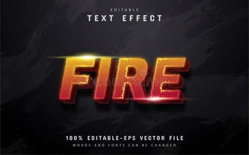 Fire text, editable text effect Perfect for Poster, Logo and T-Shirt Template. Fire text vectors