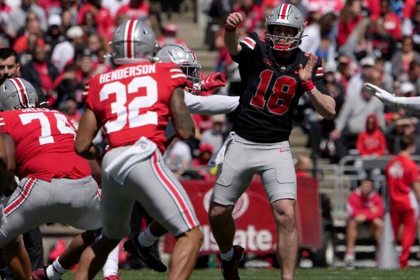 Ohio State spring game thoughts: Will Howard-Devin Brown QB battle, questions at O-line