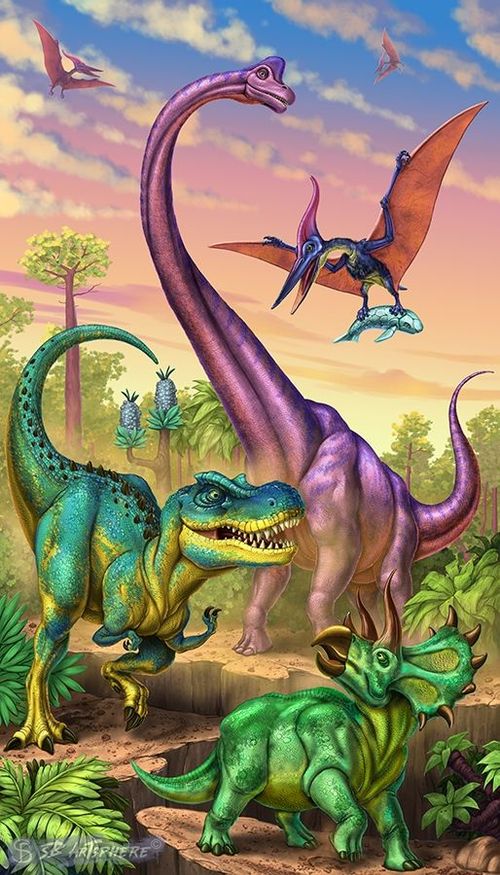 dinosaurs | Dinosauro, Compleanno con tema di dinosauro, Illustrazione animali
