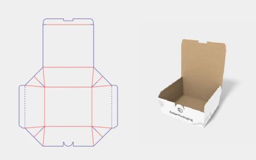 Flip top business card box template