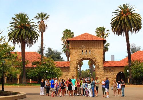 Stanford University campus tour for prospective college students. Stanford university campus stock images, royalty-free photos and pictures
