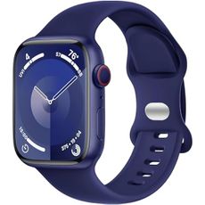 DaQin Sport Band Compatible with Apple Watch Bands 40mm 41mm 42mm 44mm 45mm 46mm 49mm 38mm for Women Men, Soft Silicone Waterproof Strap for iWatch Series 11 10 9 8 7 6 5 4 3 2 1 SE Ultra, Midnight