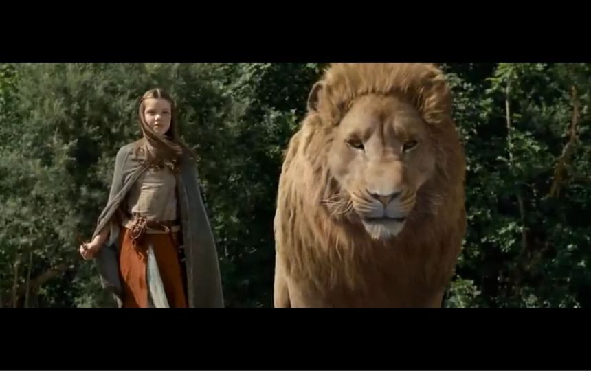 Lucy Pevensie and Aslan