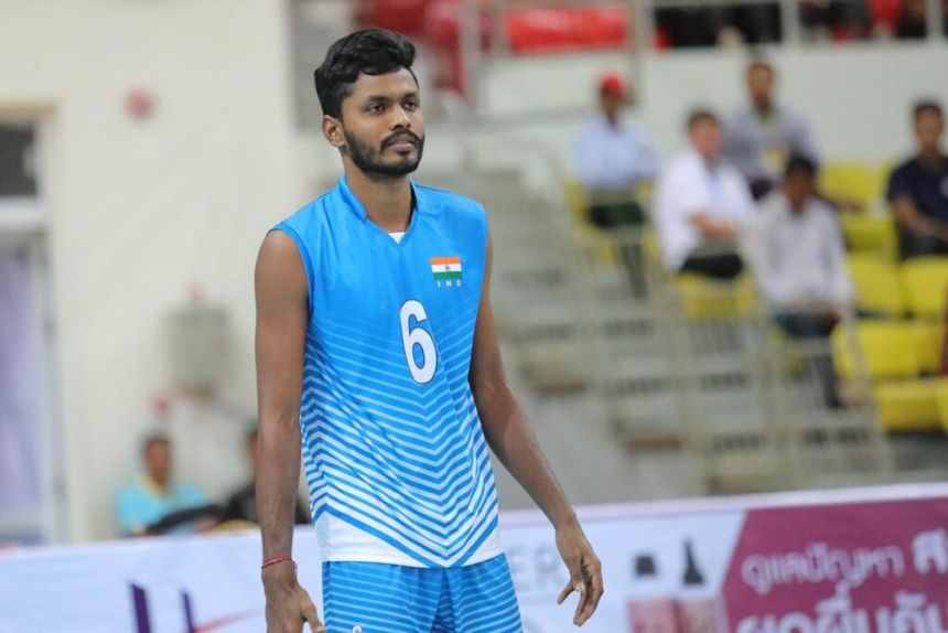 Muthusamy Appavu one of the best volleyball players in india