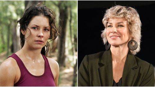 Evangeline Lilly in 'Lost' and in 2023