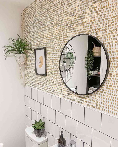 bathroom half wall tile ideas