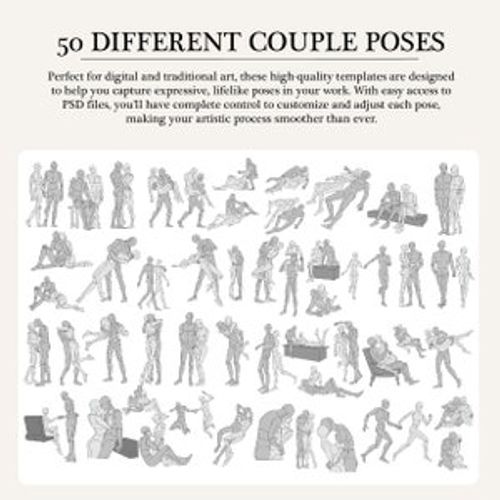 Couples drawing poses image 3