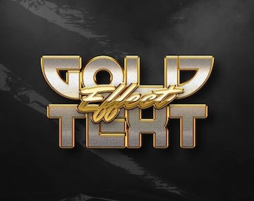 Gold Text Effect, 3D Text, text effect, styles, photoshop