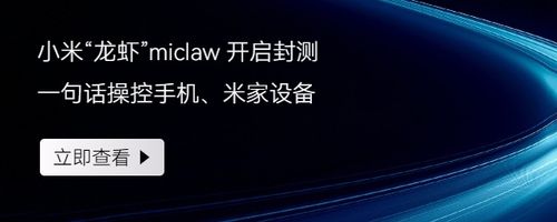 小米官方“龙虾”智能体 Xiaomi miclaw 开启小范围封测：一句话操控手机、米家设备