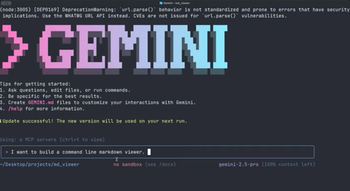 使用 Gemini CLI 进行氛围编程 (vibe coding)