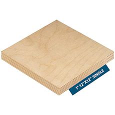 Anderson Plywood 1 inch x 12 inch x 12 inch Baltic Birch Plywood – B/BB Grade (Single) Perfect for Arts and Crafts,School Projects and DIY Projects,Drawing,Painting,Wood Engraving,Wood Burning and Laser Projects
