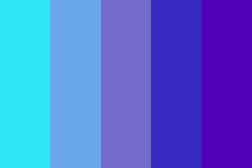 50 SHADES OF BLUE color palette