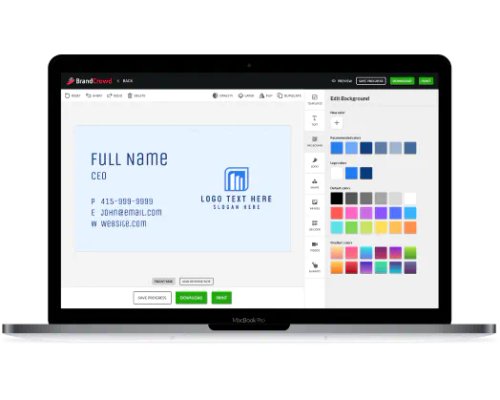 business card editor