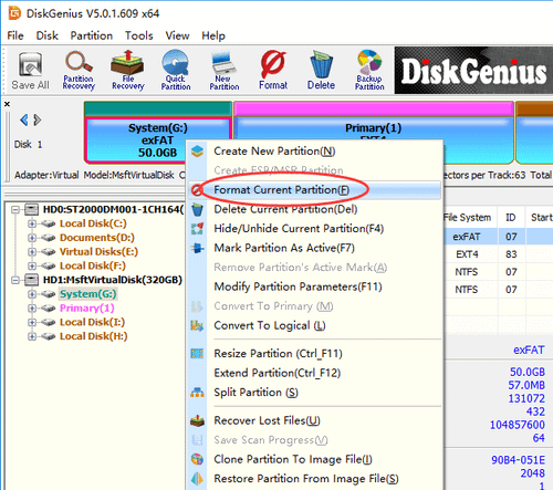format EXT4/3/2 in Windows