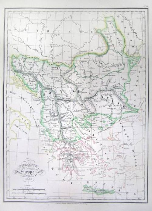 Malte-Brun Map of Turkey or the Ottoman Empire in Europe
