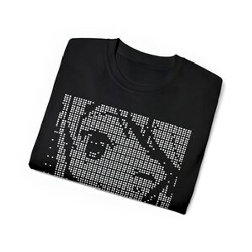 Anime Girl ASCII Art Black Unisex Ultra Cotton Tee image 3