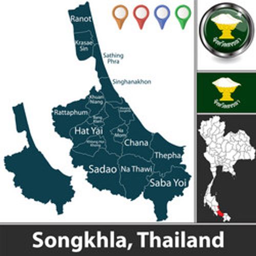 map songkhla thailand vector
