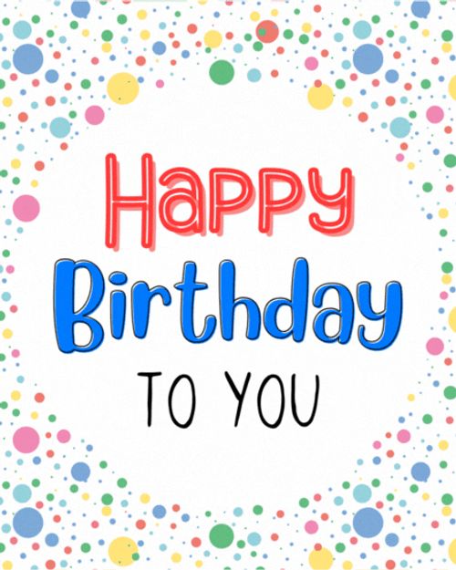 Confetti Birthday Burst online Birthday Card