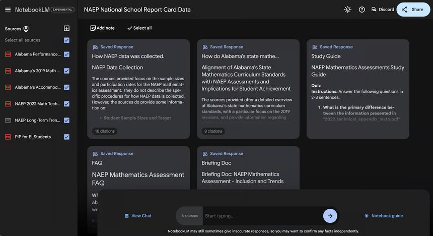 NotebookLM can generate useful notes