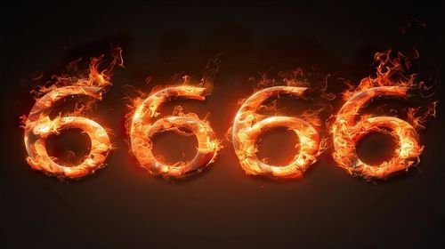 the devil's number 666 written in flaming letters - isolated on transparent background HD 8K wallpaper Photographic Image