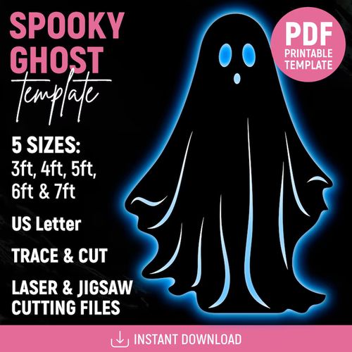 A cute but spooky ghost template.