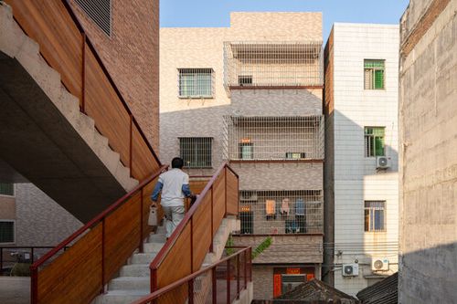 Wuyang Cultural Station / WAU Design - Exterior Photography, Facade, Brick, Balcony